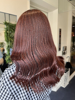 【W_SALON 河原町】ピンクブラウン/ワインレッド/韓国