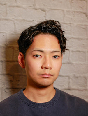 アップバング×波巻き