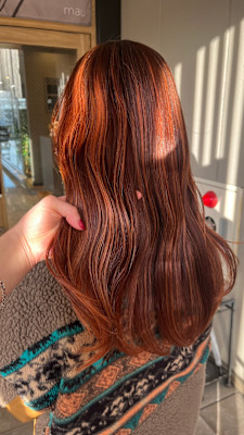 orange brown highlight！
