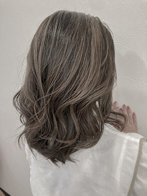 バレイヤージュ/グレージュ/ミルクティーベージュ /ナチュラ