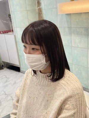 ミディアムレイヤー／韓国ヘア／ピトレティカトリートメント