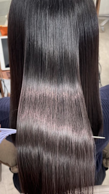 髪質改善トリートメント/ミラーカラー/ロングヘア