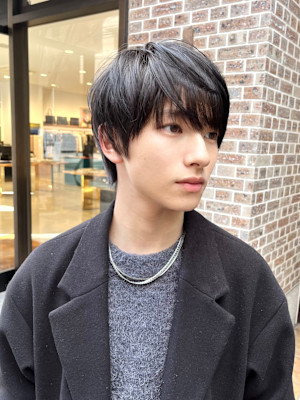 王道マッシュ/メンズ/マットブラック