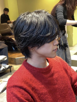 センターパート/マッシュ/ニュアンスシャドウパーマ