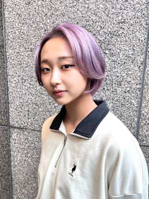 センターショート/クリアラベンダー/ハイトーンカラー