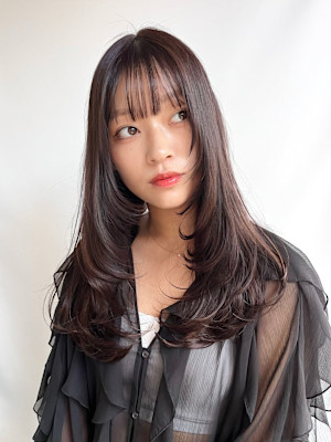 ハイレイヤー/韓国風レイヤー/ウルフレイヤー/ベージュ