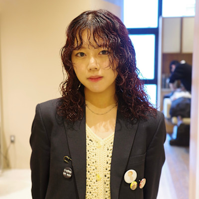 【笠井至音】ボルドー×レイヤーパーマ