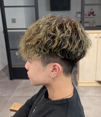 メンズブリーチパーマ×スペインカール