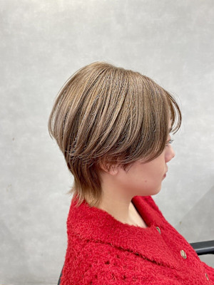 G ダブルカラー/ミルクティーベージュ/ウルフ