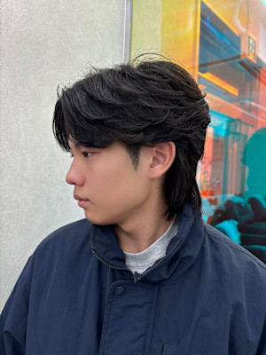 フェザーセンターパートウルフ