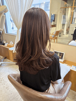 《花屋併設》レイヤーカットチョコレートブラウン