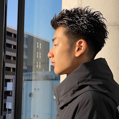 メンズ　グラデーションベリーショート