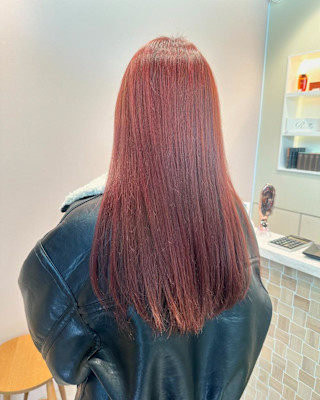 成人式カラー　ピンクレッドブラウン