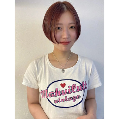 ミニボブショート/レッド/ハンサムショート_下北沢