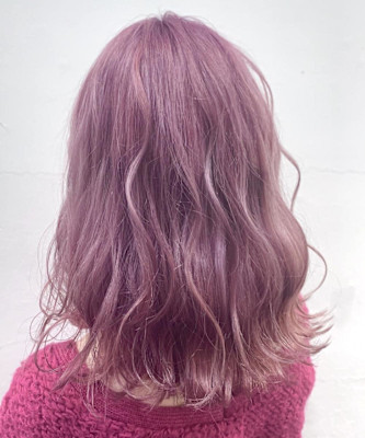 似合わせカットフェミニンロングくびレイヤーメルティカラー