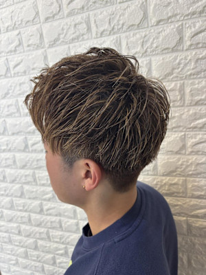 メンズ　ショート×ハイライト