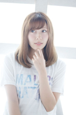 内巻き/ミディアムボブ/マロンベージュ