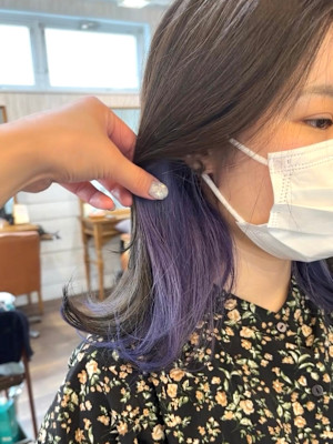 イヤリングカラー×ラベンダーブルー