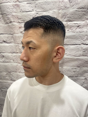 メンズ/フェード/パートスタイル/七三分け/短髪/ショート