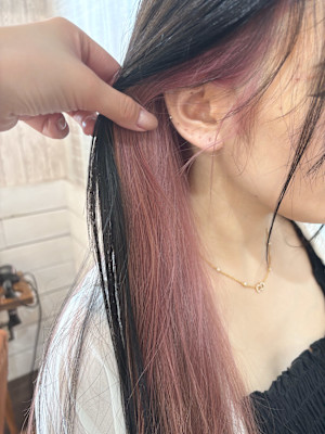 インナーカラー×ピンク