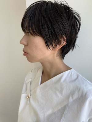 小顔似合わせカット丸みナチュラルショートボブハンサムショート
