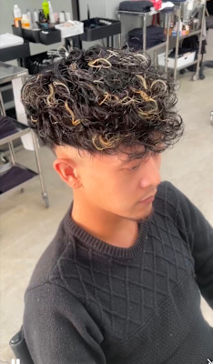 メンズパーマ×メッシュ