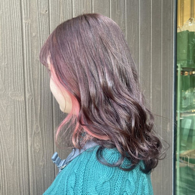 イヤリングカラーピンク