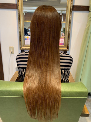髪質改善/縮毛矯正/酸性ストレート/ハニーベージュ/ロング