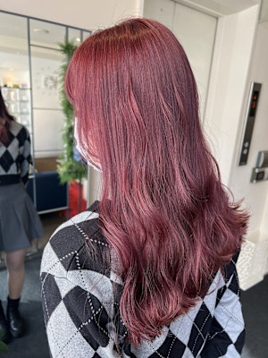 【W_SALON 河原町】ピンクボルドー/ワインレッド