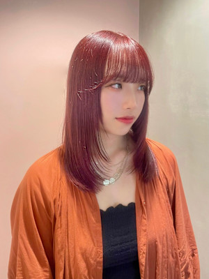 ミディアムフェイスレイヤー × ピンクカラー