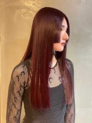 姫バング × ワインレッドカラー