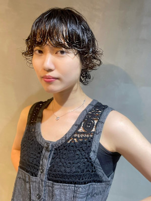  マッシュショート × パーマスタイル