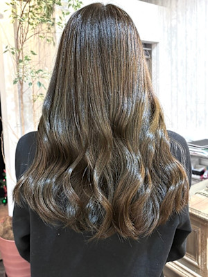 ダブルカラー×オリーブベージュ