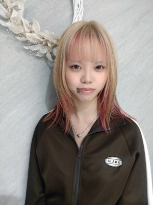 ミディアムレイヤー×インナーピンク