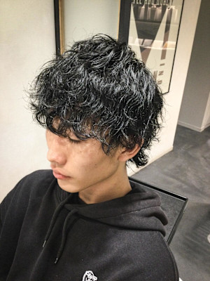 ウルフ×波巻きパーマ【大宮/メンズ/メンズサロン】