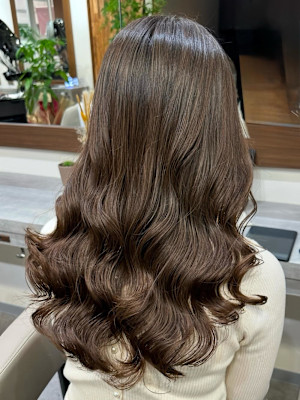 コテ巻き風パーマ/レイヤースタイル