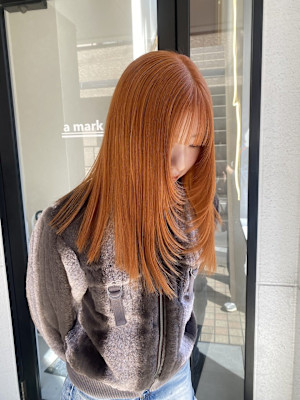 【松本　華】手触りの良いブリーチでオレンジベージュ