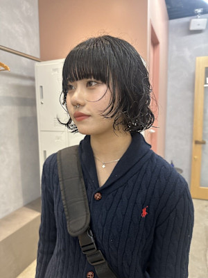 【能田　花音】Bobのニュアンスパーマ