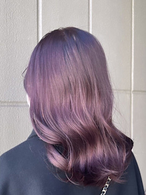 ｜ラベンダーピンクで愛されヘア｜