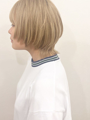 ｜ハイトーンカラー×ショートウルフ｜