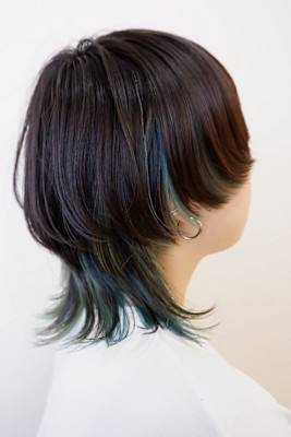 マッシュウルフ×インナーカラー