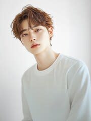 ニュアンスパーマ/シャドウパーマ/センターパート