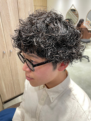 ニュアンスパーマで無造作にセット【三軒茶屋】