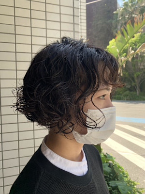 ミニボブ×クリっとパーマ