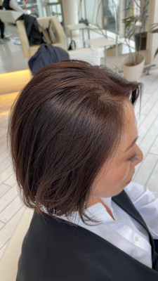 アフター → ビフォア　右にスワイプ【白髪染め/脱白髪染め】