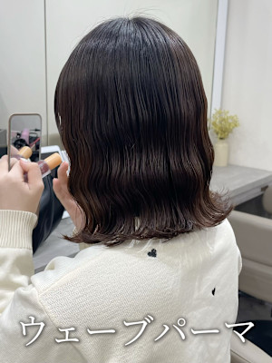 韓国風パーマ/コテ巻き風パーマ/波巻きパーマ