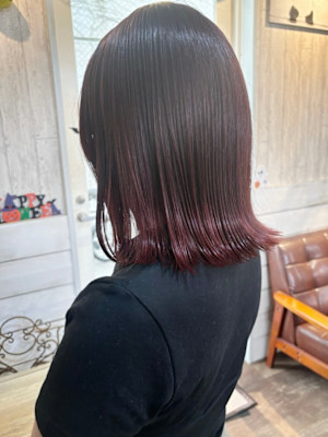 艶カラー×ボルドー