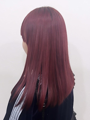 ｜派手髪カシスレッド｜