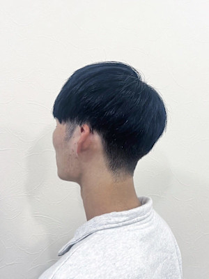 ｜マッシュヘア × ネイビー｜