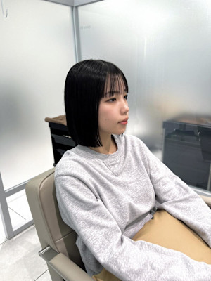 切りっぱなしボブ